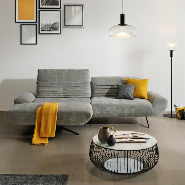 ROHOVÁ SEDAČKA, textil, šedá Dieter Knoll - Sedací soupravy