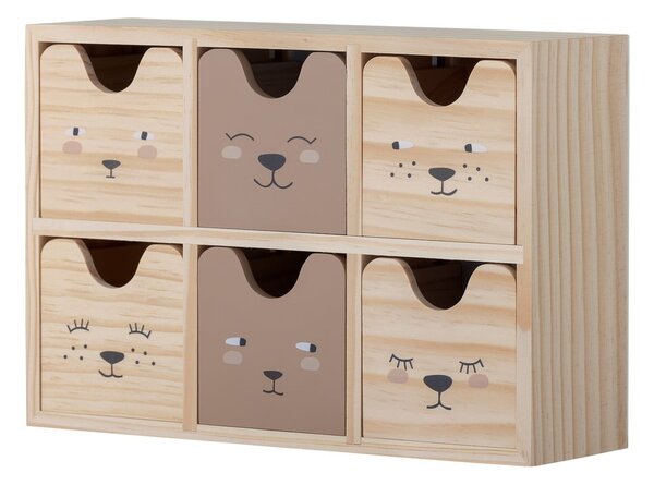 Dřevěný dětský organizér na hračky v přírodní barvě 27x8x18 cm Calle – Bloomingville Mini
