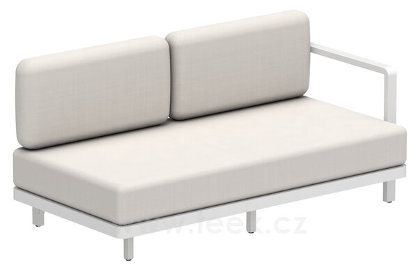 Royal Botania Levostranný modulový díl 2-místný Alura Lounge, Royal Botania, 165x85x79 cm, rám hliník anthracite