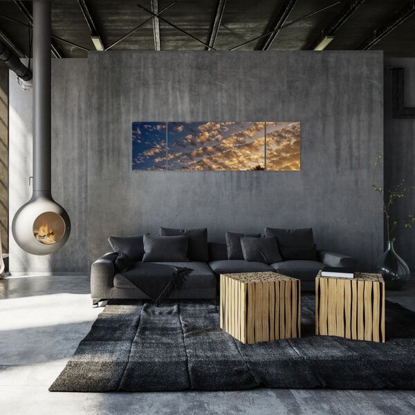 Obraz - Palmy mezi mraky (170x50 cm)
