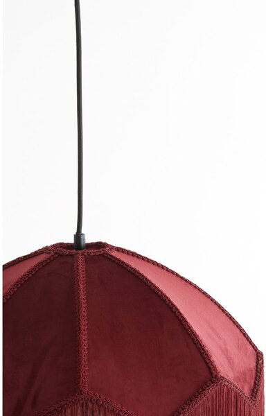 Vínové závěsné svítidlo s textilním stínidlem ø 40 cm Malacia – Light & Living