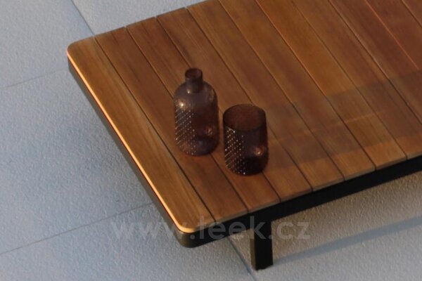Royal Botania Konferenční stolek Alura Lounge, Royal Botania, 80x80x34 cm, rám hliník anthracite, deska teak