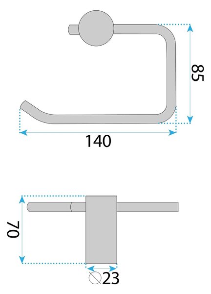 Držák na toaletní papír REA OTTO A62309G, zlatá lesk