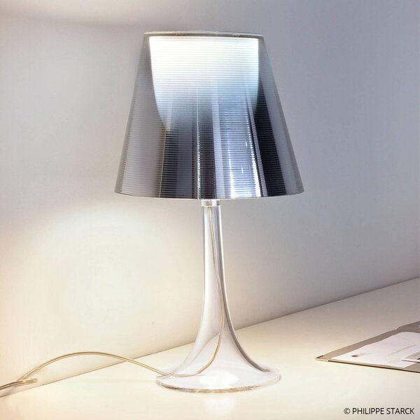 FLOS Miss K - Stolní lampa Philippe Starck, stříbrná, stmívatelný, Chrom / stříbro, Obývací pokoj / jídelna, Plast, Design