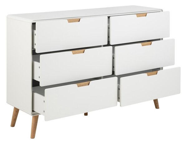 Bílá komoda 135x90x40 cm Lowell – Actona