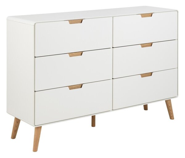 Bílá komoda 135x90x40 cm Lowell – Actona
