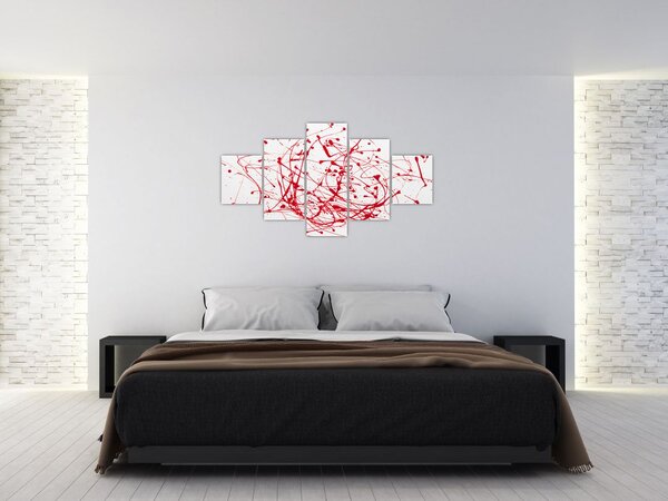 Obraz technikou Drippingu (125x70 cm)