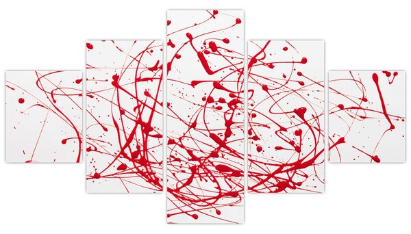 Obraz technikou Drippingu (125x70 cm)