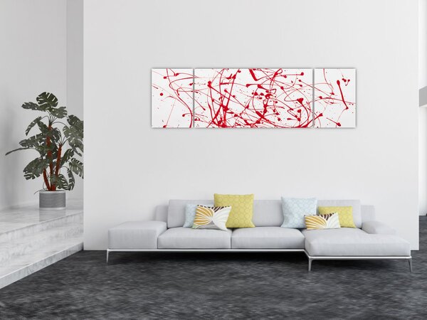 Obraz technikou Drippingu (170x50 cm)