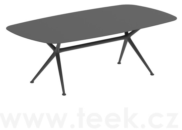 Royal Botania Jídelní stůl Exes, Royal Botania, 220x120x75 cm, rám hliník anthracite, deska keramika černá