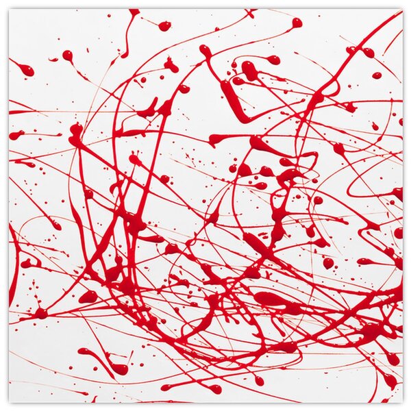 Obraz technikou Drippingu (30x30 cm)