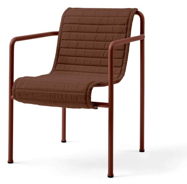 HAY Textilní podsedák Palissade Dining Armchair Quilted Cushion, iron red