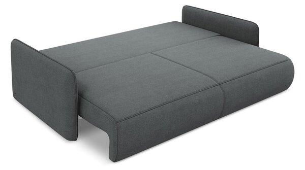 Šedá rozkládací/s úložným prostorem pohovka 216 cm Nanea – Makamii