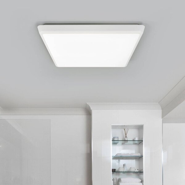 Arcchio LED stropní svítidlo Augustin, 40 x cm, bílé, IP54, Bílá / opál, Koupelna, Plast, Moderní