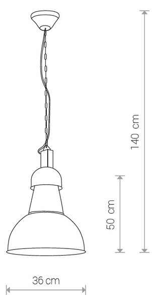 Nowodvorski 5066 HIGH-BAY - Závěsné industriální svítidlo Ø 36cm (Industriální lustr v bílé barvě)