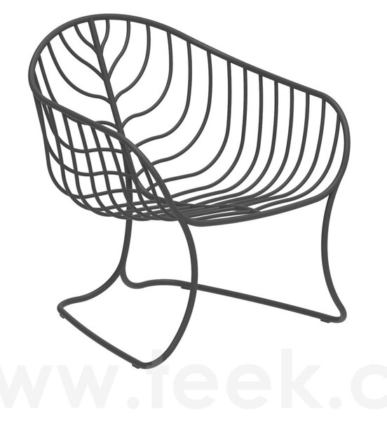 Royal Botania Nízké křeslo Folia, Royal Botania, 65x70x72 cm, nerez barva anthracite