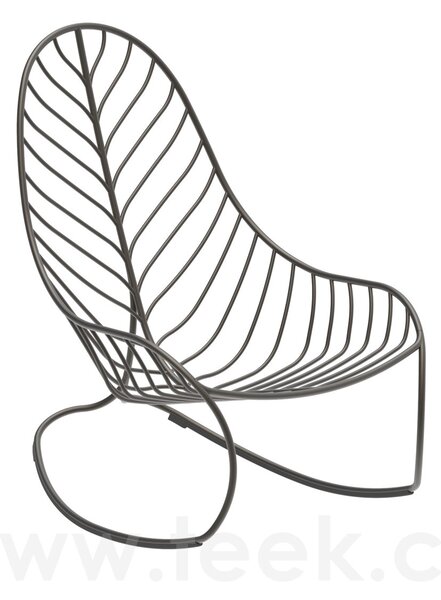 Royal Botania Houpací křeslo Folia, Royal Botania, 62,5x93x104 cm, nerez barva anthracite
