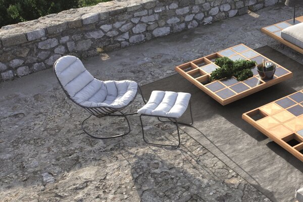 Royal Botania Podnožka Folia, Royal Botania, 50x50x40 cm, nerez barva pebble