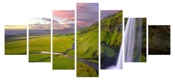 Obraz vodopádů (210x100 cm)