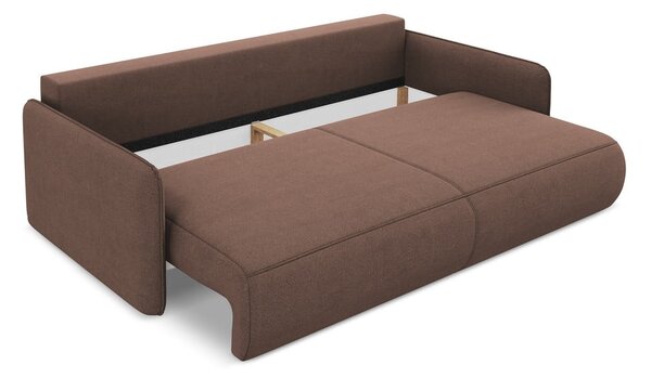 Růžová rozkládací/s úložným prostorem pohovka 216 cm Nanea – Makamii