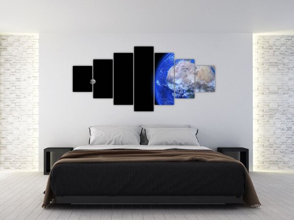 Obraz Měsíce a Země (210x100 cm)