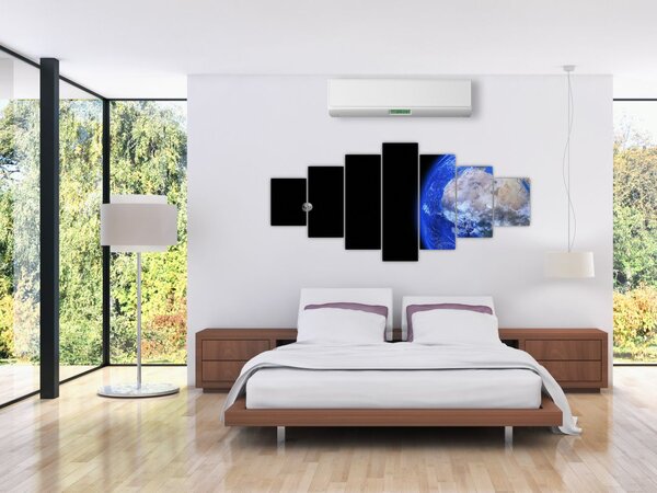 Obraz Měsíce a Země (210x100 cm)