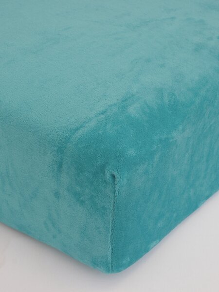 MK Lůžkoviny Prostěradlo mikroplyš Deluxe do postýlky 60 x 120 cm - světle tyrkysové