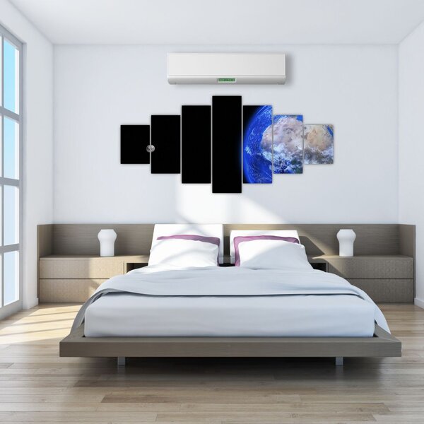 Obraz Měsíce a Země (210x100 cm)