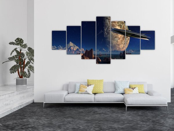 Obraz - Přílet mimozemšťanů (210x100 cm)