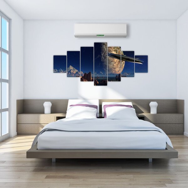 Obraz - Přílet mimozemšťanů (210x100 cm)