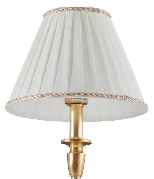 ORION Stolní lampa Donata Ø 25,4 cm, Krémová / jantar, Obývací pokoj / jídelna, Plast, Starožitný
