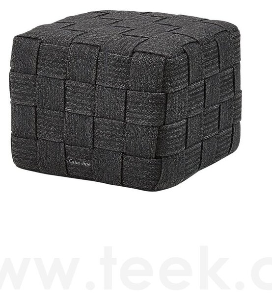 Cane-line Podnožka Cube, Cane-line, 48x48x39 cm, pásový výplet barva dark grey