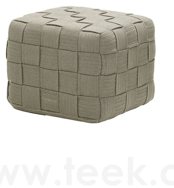 Cane-line Podnožka Cube, Cane-line, 48x48x39 cm, pásový výplet barva dark grey