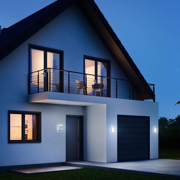 STEINEL L 240 S LED nástěnné světlo se senzorem, nerezová ocel, Hliník / šedá / zinek, Nerezová ocel, Moderní