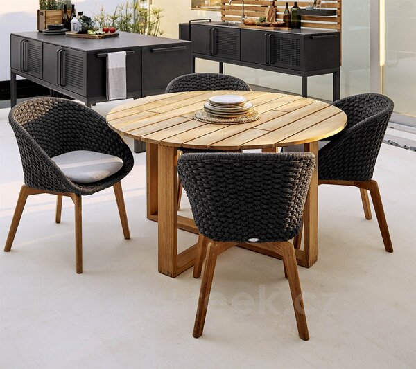 Cane-line Jídelní stůl Endless, Cane-line, kulatý 130x74 cm, teak