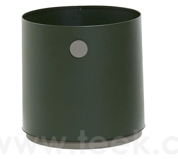 Cane-line Venkovní květináč Grow, Cane-line, kulatý 38x38 cm, hliník barva dark green