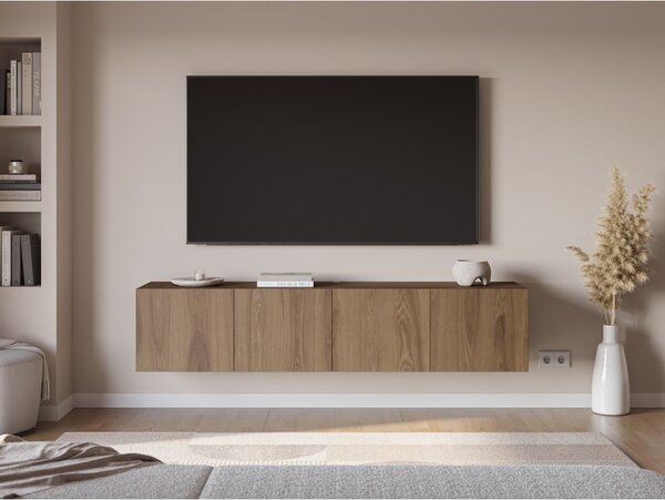 TV stolek v dekoru dubu v přírodní barvě 180x38x35 cm Daroca – Marckeric