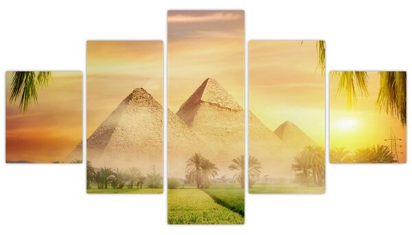 Obraz - Pyramidy (125x70 cm)