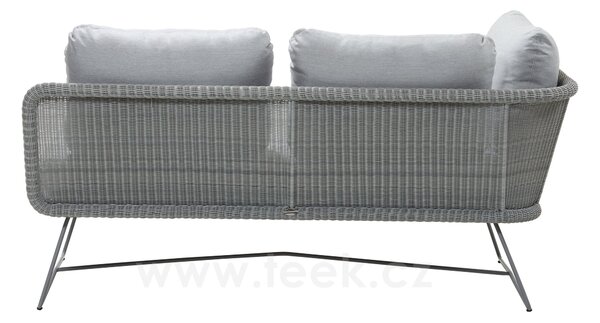 Cane-line Ukončovací/rohový 2-místný levostranný díl Horizon, Cane-line, 158x85x66 cm, rám kov, výplet umělý ratan barva light grey, venkovní látka Natté light grey