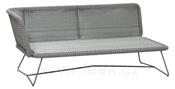 Cane-line Ukončovací/rohový 2-místný levostranný díl Horizon, Cane-line, 158x85x66 cm, rám kov, výplet umělý ratan barva light grey, venkovní látka Natté light grey