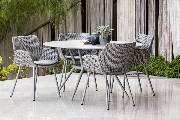 Cane-line Rám pro jídelní stůl Joy, Cane-line, kulatý 110x72 cm, rám hliník barva lava grey