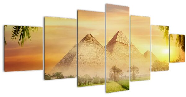 Obraz - Pyramidy (210x100 cm)