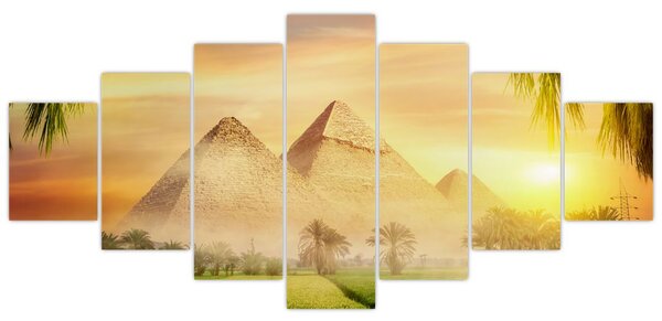 Obraz - Pyramidy (210x100 cm)