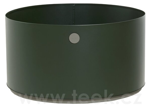 Cane-line Venkovní květináč Grow, Cane-line, kulatý 75x41 cm, hliník barva dark green