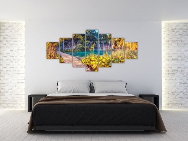 Obraz - Plitvická jezera, Chorvatsko (210x100 cm)