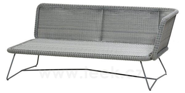 Cane-line Ukončovací/rohový 2-místný pravostranný díl Horizon, Cane-line, 158x85x66 cm, rám kov, výplet umělý ratan barva light grey, venkovní látka Natté light grey