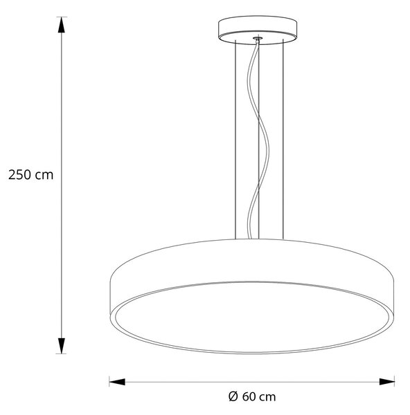 Arcchio Závěsné svítidlo LED Vanida, černé, Ø 60 cm, nahoru/dolů, stmívatelný, Černá, Kuchyň, Hliník, Moderní