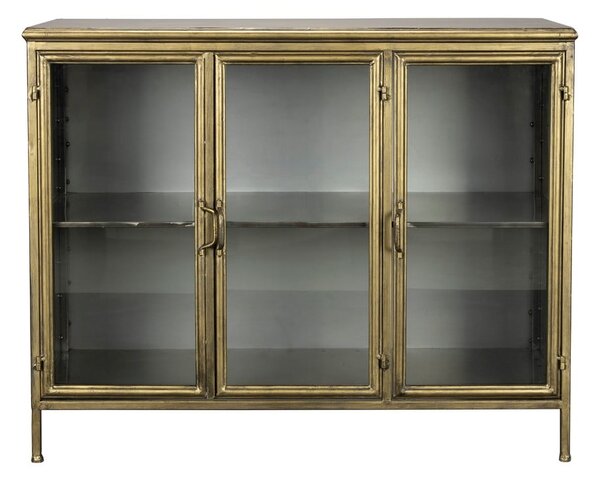 Kovová vitrína ve zlaté barvě 100x80x38,5 cm Gertlush – Dutchbone