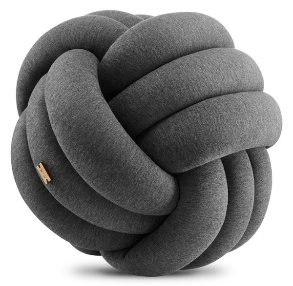 Woodnwool Polštářek uzel Ball, 32 cm Barva: tmavě šedá melanž