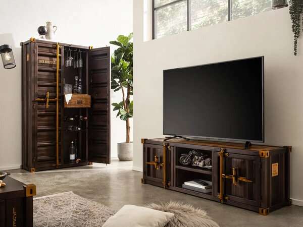 Sob nábytek - Kovový TV stolek 152 cm Oslo mango - A2605